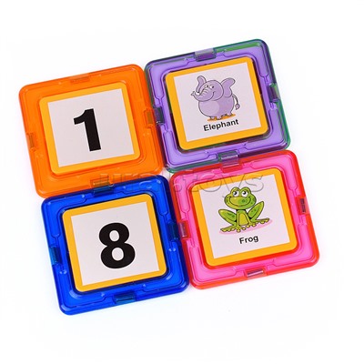 Конструктор магнитный, большой размер дет. (75 дет.), в пакете