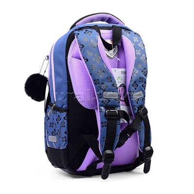 Рюкзак "Fit26. Fashion" 39x26,5x15,5 см (18 л) 500 г, 2 отделения на молнии, одно с уплотненным отделением для ноутбука до 15 дюймов и книг и карманом для учебников, в комплекте с брелоком