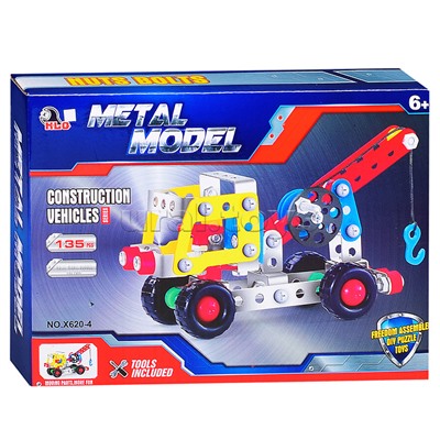 Конструктор металлический "Эвакуатор" (135 дет.) в коробке