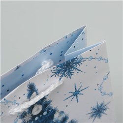 Пакет подарочный новогодний ламинированный «С Новым годом», S 12×15×5.5 см