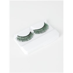 Ресницы накладные «Сияй», с блёстками, 14 мм, без клея, зелёные