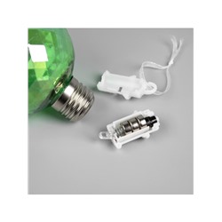 Набор ёлочных шаров «Акценты зелёного», 3 шт., d=7 см, 3 LED, от батареек AG13×9, свечение тёплое белое