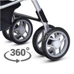 Коляска для кукол складная, с корзиной и козырьком, цвет серо-бордовая