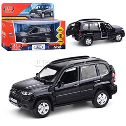 Машина металл LADA NIVA travel 12 см, (двери, черный метталлик) инерц., в коробке