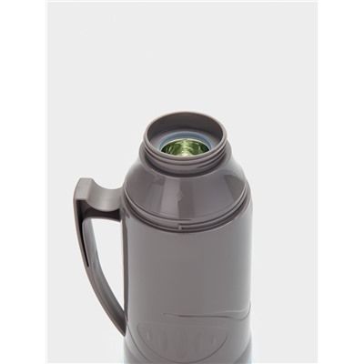 Термос 1 л, 11×31 см, со стеклянной колбой, пластик, голубой