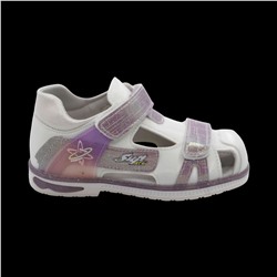 Сандалии В567-13 бело фиолетовые