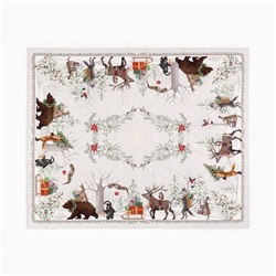 Скатерть «Этель. Новогоднее чудо», бежевая, 150×110 см ±3 см