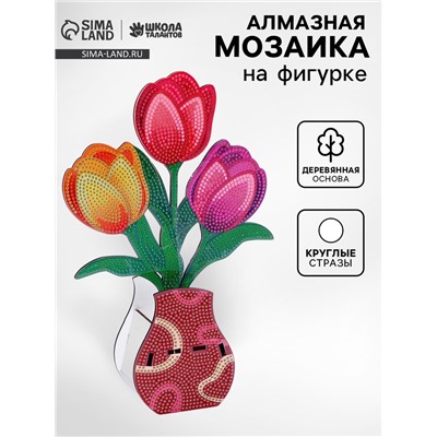 Алмазная вышивка «Тюльпаны вазе», интерьерный декор