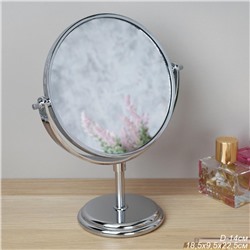 Зеркало настольное круглое двустороннее с увеличением 22 см / 580 /уп 60/d-14