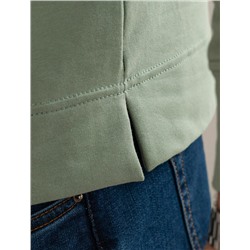 Лонгслив с воротником поло на пуговицах из премиального хлопка с эластаном