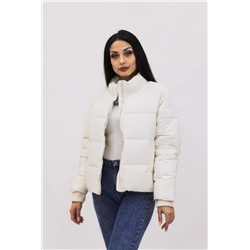 Демисезонная куртка весна-осень_шарф в подарок 8005 (Белый)