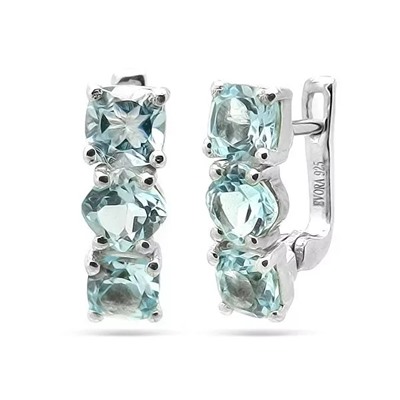 Серьги из серебра топаз, Наоми