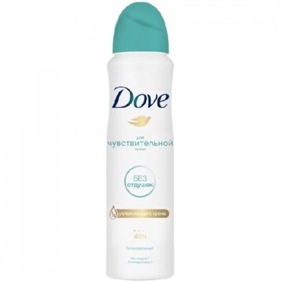 Дезодорант-антиперспирант Спрей DOVE SENSITIVE Бережная забота (без отдушек) 150 мл