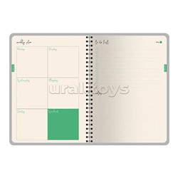 Ежедневник на золотом гребне «Cute diary» А5, BV, 136 л, "Лесные ягоды"