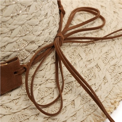 Шляпа женская летняя MINAKU, бежевая, размер 56-58