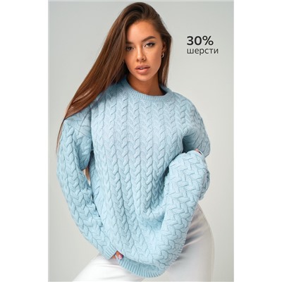 Женский джемпер оверсайз крупной вязки Happyfox