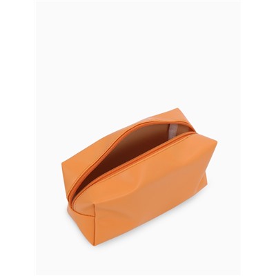 Косметичка женская ONE COLOR, на молнии, экокожа, бежевая