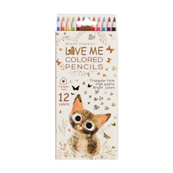 Карандаши 12цв "LOVE ME. МИЛЫЙ КОТИК" 30-0154 Bruno Visconti