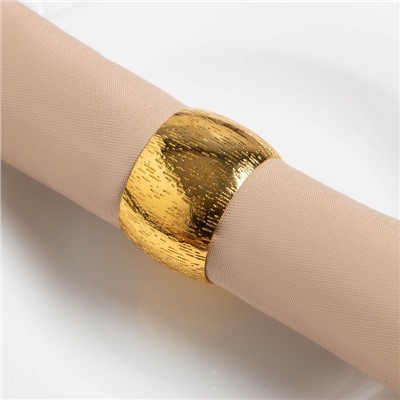 Набор салфеток с декоративными кольцами Beige pleasure, 40×40 см - 2 шт., 100% хлопок, саржа 190 г/м²