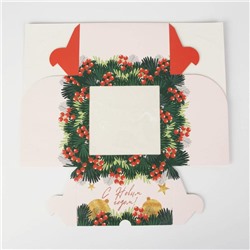 Коробка для капкейков «Новогодний подарок» 16×16×10 см