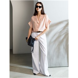 Блузка с коротким рукавом из вискозы с лиоцеллом