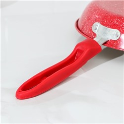 Сковорода «Селект», d=20 см, пластиковая ручка, антипригарное покрытие, красная