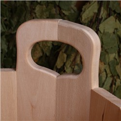 Шайка - таз для бани и сауны, 30 л, деревянная, нержавеющий обруч, «Добропаровъ»