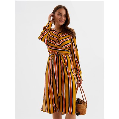 Платье миди женское MINAKU: Enjoy, жёлтое, размер 42