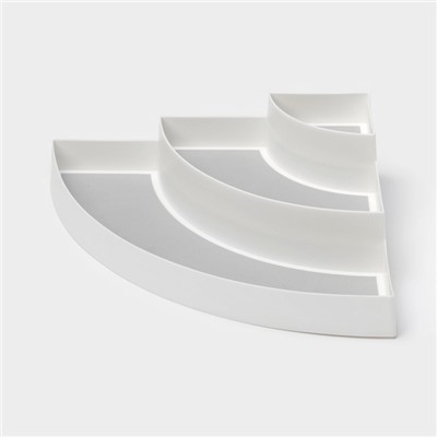 Подставка для специй 3 яруса Griten, угловая, 30×30×8.7 см, белая