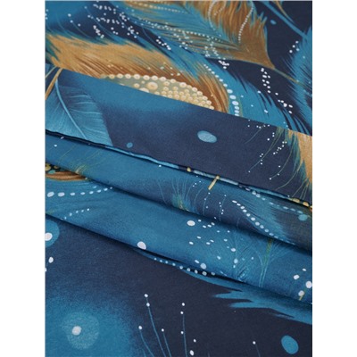 Простыня бязь люкс - Перо павлина