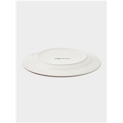 Тарелка новогодняя Доляна «Московский мишка», d=20.5 см, фарфор, белая