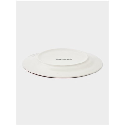 Тарелка новогодняя Доляна «Московский мишка», d=20.5 см, фарфор, белая