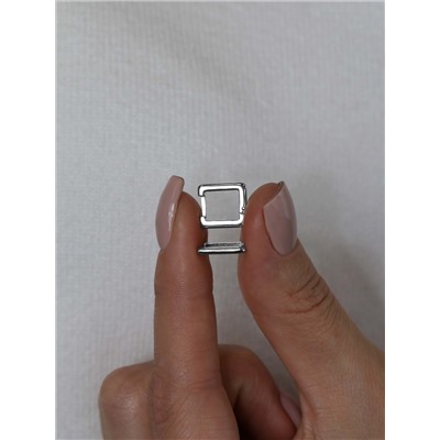 Серьги из серебра родированные 21072р