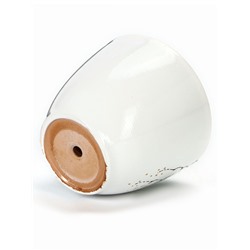 Горшок для цветов «Птички», керамический, с поддоном, 1 л, белый