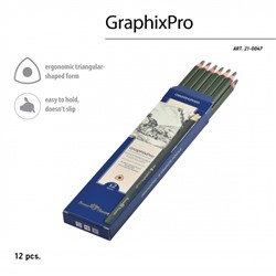 Карандаш черногр. "Графика/GraphixPro" 12В трехгранный 21-0047 Bruno Visconti