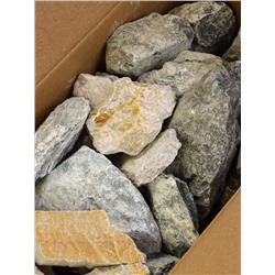 Камни для бани «Микс», дунит, кварцит, талькохлорит, 30 кг, колотые, фракция 7-15 см