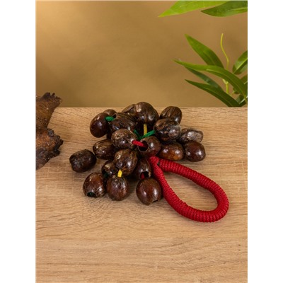 Сувенирный музыкальный инструмент «Погремушка», 16×10×3 см, орех кемири, МИКС