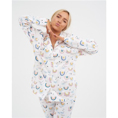 Пижама женская (рубашка, брюки) KAFTAN «Радуга», размер 44-46