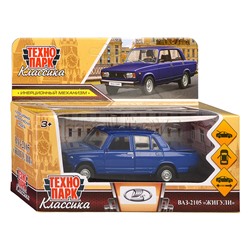 Машина металл LADA ВАЗ-2105 1997 12 cm, (двери, багаж, океан.)инерц.,в коробке