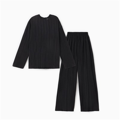 Костюм женский (блуза, брюки) MIST Classic collection, размер 40-42, чёрный