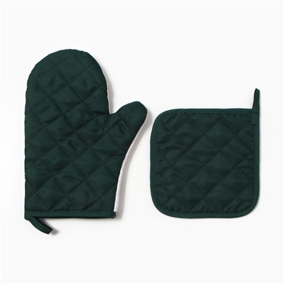 Набор кухонный «Денежное дерево» варежка-прихватка 20×27 см, прихватка 17×17 см 100% п/э