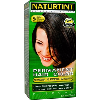 Naturtint, Стойкая краска для волос, 5N, светлый каштан, 150 мл (5,28 жидк. унций)