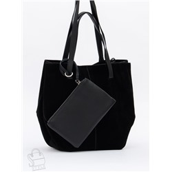 Сумка женская кожаная 1023M black Polina&Eiterou  в Новосибирске