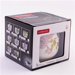 60259 Сахарница 3пр 520мл Розовый сад доломит LR (х36)