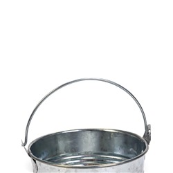 Декоративное кашпо для цветов «Ведёрко альма», 500 мл, d=10 см, h=9.4 см, металлическое