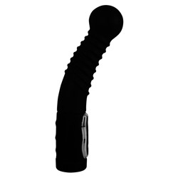 Чёрный стимулятор простаты с ротацией Prostate Twister - 20 см.