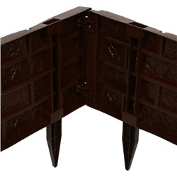 Грядка пластиковая, 4 секции, 45×45×20 см, цвет шоколад