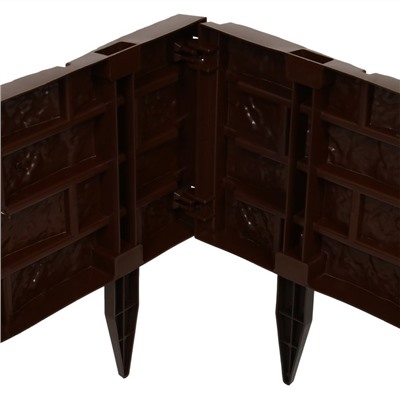 Грядка пластиковая, 4 секции, 45×45×20 см, цвет шоколад