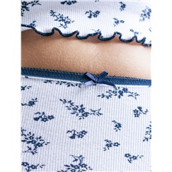 Трусы слипы с высокой посадкой из эластичного трикотажа кашкорсе