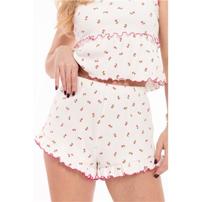 Пижама топ и шорты из кашкорсе М325352мр